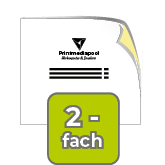 Durchschreibesätze Quadrat 12,0 cm x 12,0 cm, 2-fach, 1/0-farbig, 25 Sätze je Block