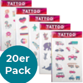 Hochwertige Tattoo-Bogen 20er-Pack