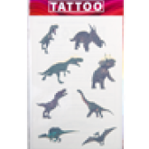Hochwertiger Tattoo-Bogen mit transparenter Schutzfolie Dinos