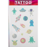Hochwertiger Tattoo-Bogen mit transparenter Schutzfolie Space