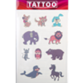 Hochwertiger Tattoo-Bogen mit transparenter Schutzfolie Tiere