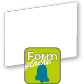 Whiteboardplatte in Glocke-Form konturgefräst unbedruckt