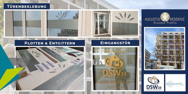 Schaufensterfolien Glasdekor Beklebung