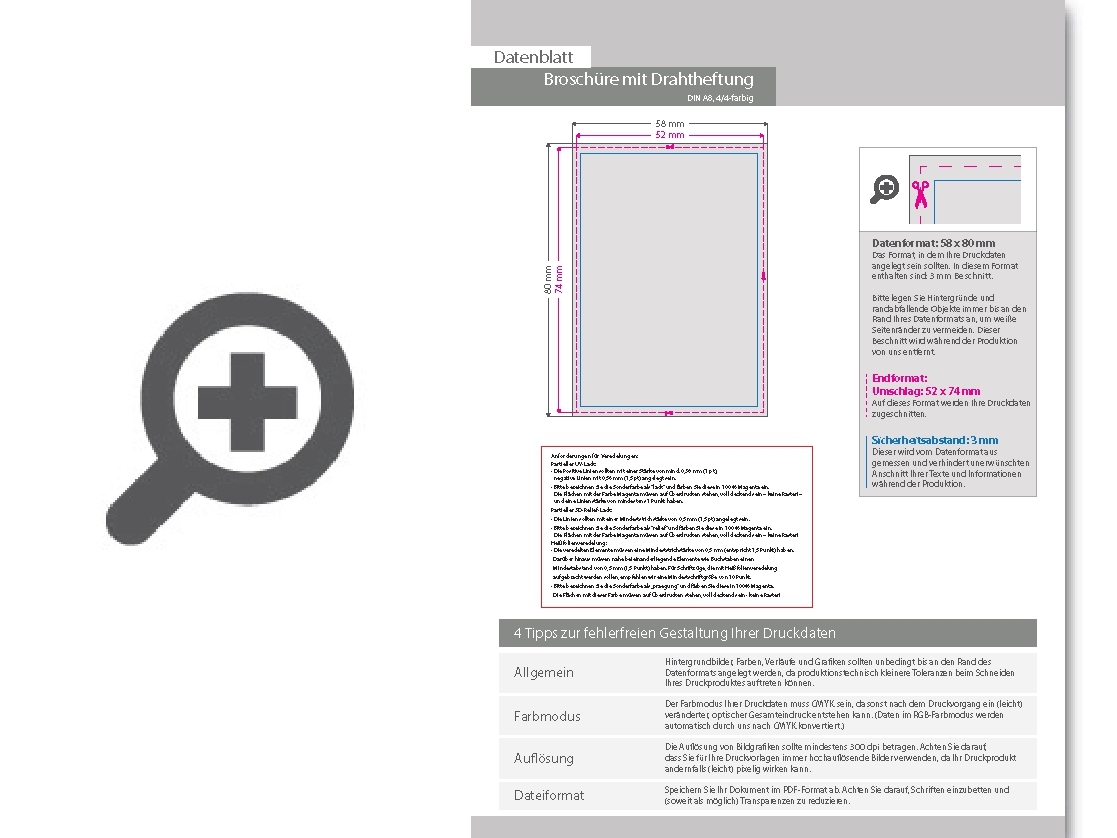 Product Bild brosch__re_mit_drahtheftung__endformat_din_a8__152-seitig