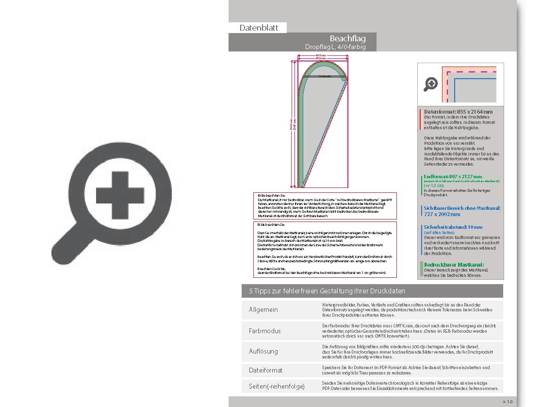 Product Bild beachflag_premium-drop_large__4_0-farbig_bedruckt_inkl__gest__nge_und_bodend__bel