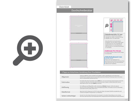 Product Bild durchschreibes__tze_din_a7_hoch__2-fach__1_1-farbig__100_s__tze_je_block