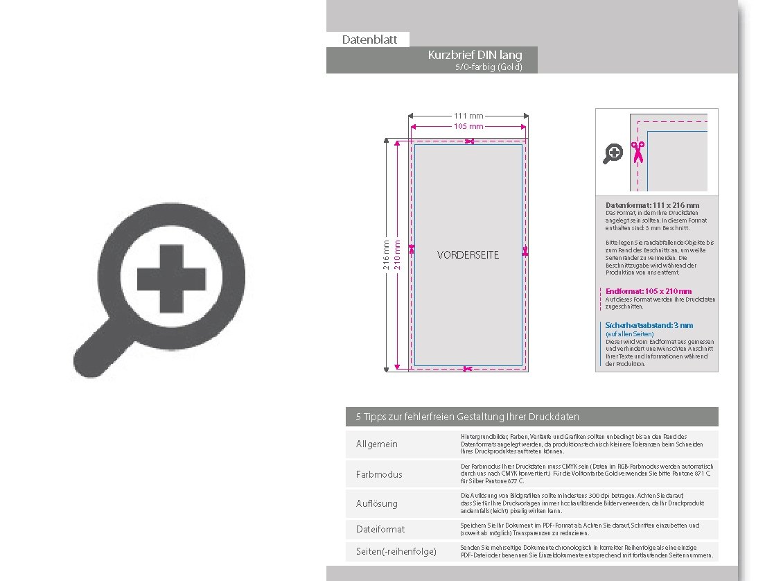 Product Bild kurzbrief_din_lang__5_0_farbig__(vorderseite__cmyk_4-farbig_+_gold-farbe___r__ckseite__unbedruckt)